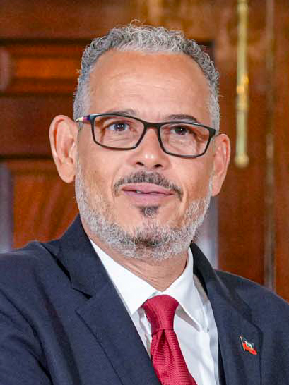 Alix Didier Fils-Aimé, primer ministro de Haití, en el Departamento de Estado de EE.UU. en abril de 2026